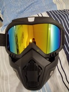 Google z maską narciarskie snowboardowe 