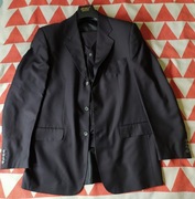 Garnitur Lord trzyczęściowy granatowy prążkowany 188/104/90