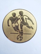 Wklejka emblemat do medalu piłka nożna fi 50 mm złoty
