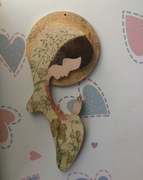 Zawieszka drewniana Maryja