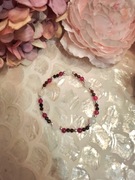 Bransoletka handmade z naturalnych kamieni jadeit hematyt granat 