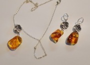 Komplet kolczyki + wisiorek