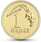 1grosz 2021r menniczy z woreczka