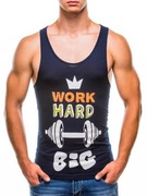 Koszulka bez rękawów z nadrukiem, tank top L, XL