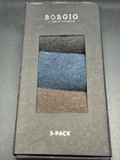 Borgio Skarpety długie 3-pack melange mix NOWE