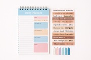 Daily planner + naklejki motywacyjne + zakładki w kształcie strzałek