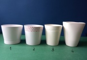 Osłonka / doniczka ceramiczna biała średnia  