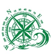 Kompas Ocean - naklejka na auto kamper 33cm x 28cm