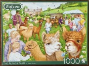 PUZZLE JUMBO 1000 ELEMENTÓW FALCON 11374 THE ALPACA FARM ANNE SEARLE