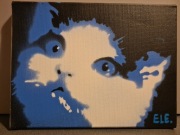 ELE_elektronikt "Kot niebieski" 18x24 Street art - płótno - PROMO!