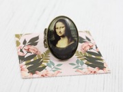 pierścionek Mona Lisa vintage retro boho etno folk obraz da Vinci NA90