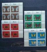 Znaczki RFN 1962 motyle czwórki