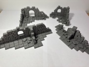 Makieta ruin kamiennego budynku – teren do gier bitewnych / RPG – druk 3D
