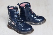 Buty lakierowane trapery granatowe śniegowce r. 27