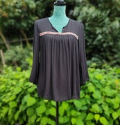 Czarna bluzka tunika Esmara 42 XL wiskoza top boho hippie etno bohemian
