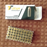 Łuski - 50 łusek 9x19 + pudełko + koszyczek TURAN 115 g