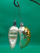 PRL stare bombki, ozdoby choinkowe księżyce