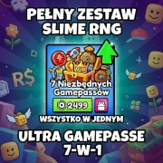 Slime RNG Zestaw 7 Gamepassów VIP Double Roll Fast Roll