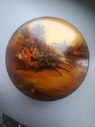 Rosja Stara Szkatułka Laka Ręcznie Malowana.