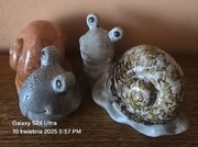 Figurki ceramiczne kolekcjonerskie NOWE. Ślimaki 2szt.