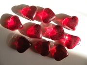 SZKLANE CZERWONE SERCA - 10 SZT.