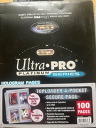 Strony do Segregatora Ultra Pro 4-Pocket Platinum Toploaders Box (100)