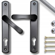 Klamka do furtek i bram Długa, szyld z otworem na wkładkę