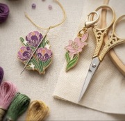 Zestaw hafciarki: magnes do igieł + zawieszka do nożyczek- haft, rękodzieło