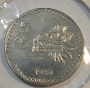 549. Moneta Meksyk 5 peso 1980 rok