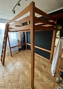 Łóżko sosnowe na antresoli Ikea Stora 140x200