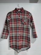 Koszula w kratę Młodzieżowa. Made in ITALY 140 cm.