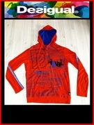 bluza sweter z kapturem DESIGUAL  M logowana dzianina