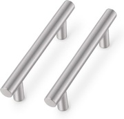 Zestaw 10 odlewanych uchwytów 90 mm (rozstaw otworów) nikiel satynowy