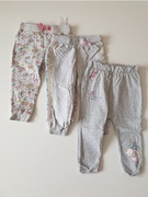 Spodnie dresowe 3 pary r. 86 