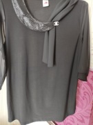 Elegancka czarna bluzka,44-46