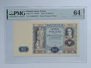 20 złotych 1936 rok seria AO  PMG 64