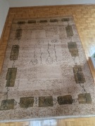 Duzy dywan, beżowo brązowy, z elementami oliwkowymi, Kraków Wieliczka 