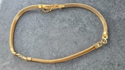 Pasek wąski metalowy złoty obwód 78-80 cm regulowany