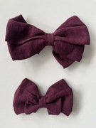 Kokarda zestaw spinka do włosów bordowa czerwona