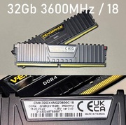 Najszybsze CORSAIR VENGEANCE LPX 32Gb 3600MHZ C18