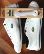37 Lacoste SKÓRA trampki lekkie białe sneakersy + NOWE sznurowadła
