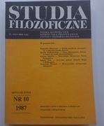 STUDIA FILOZOFICZNE NR 10 1987