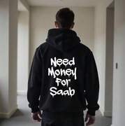 Męska Czarna Bluza M Need Money For Saab