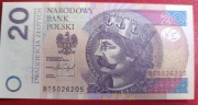 Banknot 20 zł radar 
