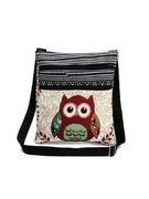 Torebka damska materiałowa na ramię w stylu boho