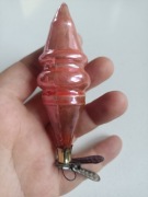 Bombka PRL stara kształtka na choinke 