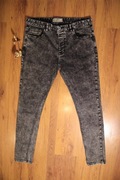 Spodnie Next r. 34R szare jeansowe dlugie bawełniane