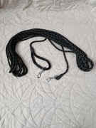 Długa smycz dla psa 15m treningowa odblaskowa 2 karabinczyki