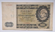 Banknot 500 zł. 1940r.