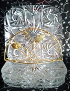 Piękne talerzyki kryształowe do ciasta Huta Julia